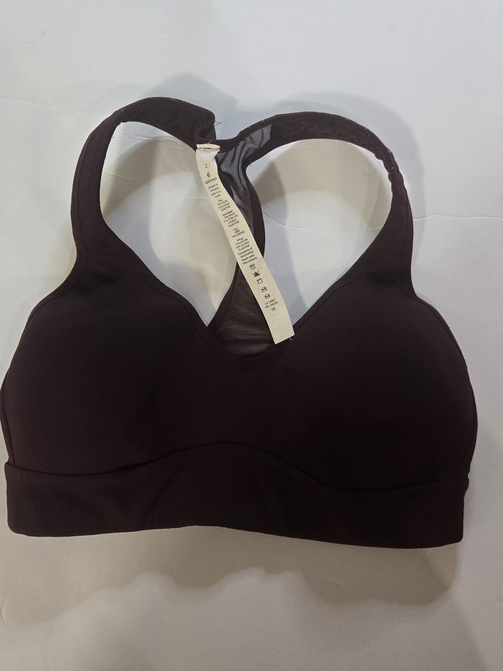 Lululemon Speed Up Bra C/D Dark Adobe Size 2 High Support